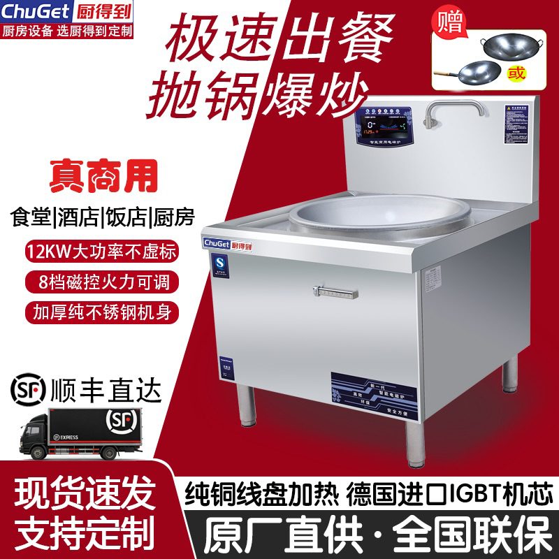 台式商用电磁炉（凹面/平面）选型指南：功率、面板与品牌参数对比